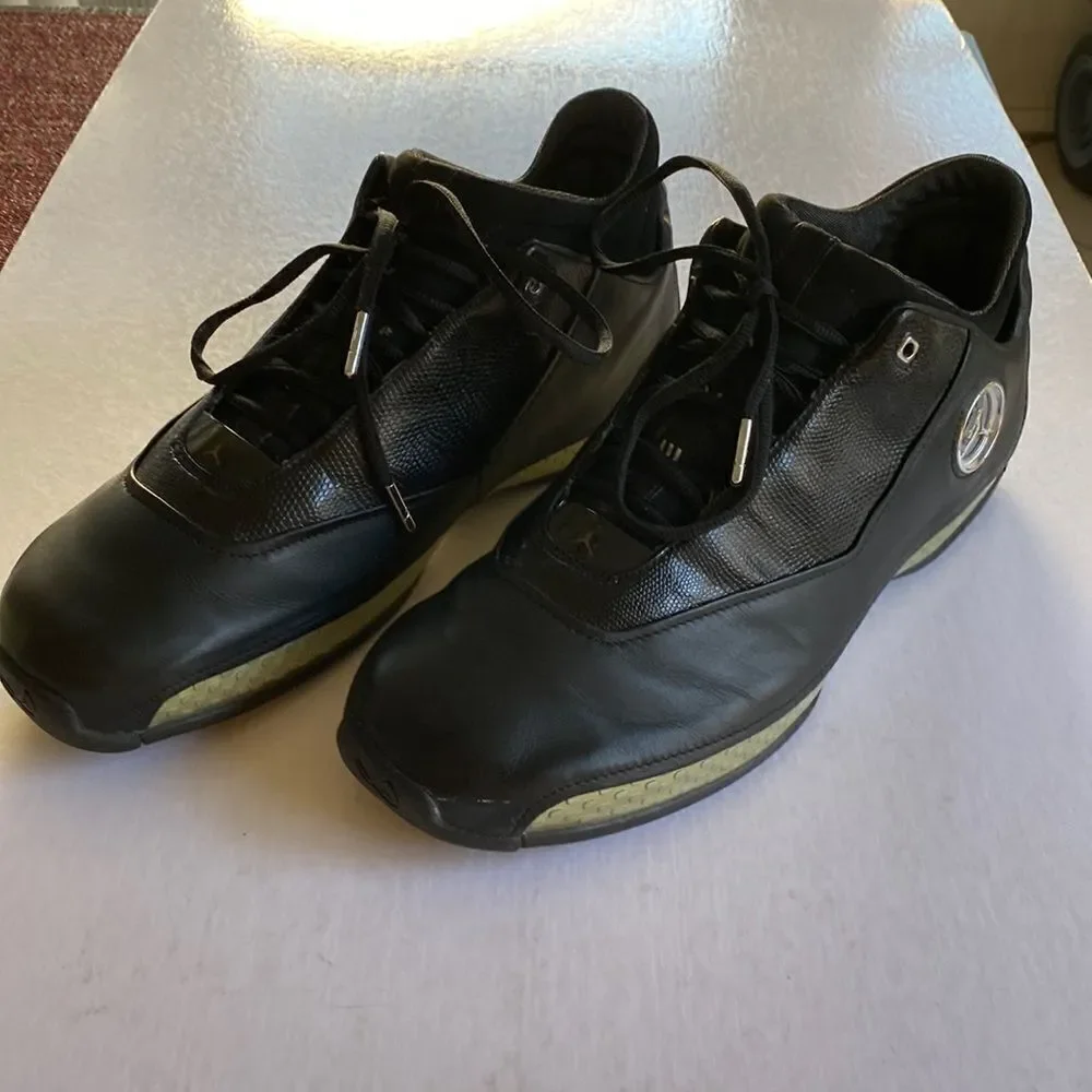 NIKE AIR JORDAN 18 Low Black Chrome 306151 001 Basketball Shoes Size 12